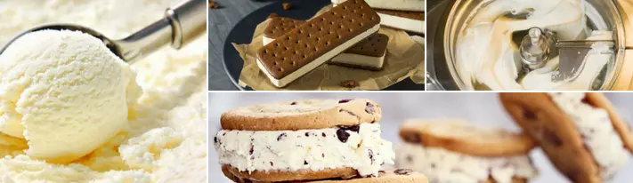 ice cream sandwich wafers, vanilla ice-cream sandwiches, gelato sandwich